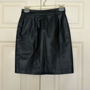 Byrnes & Baker Leather Skirt